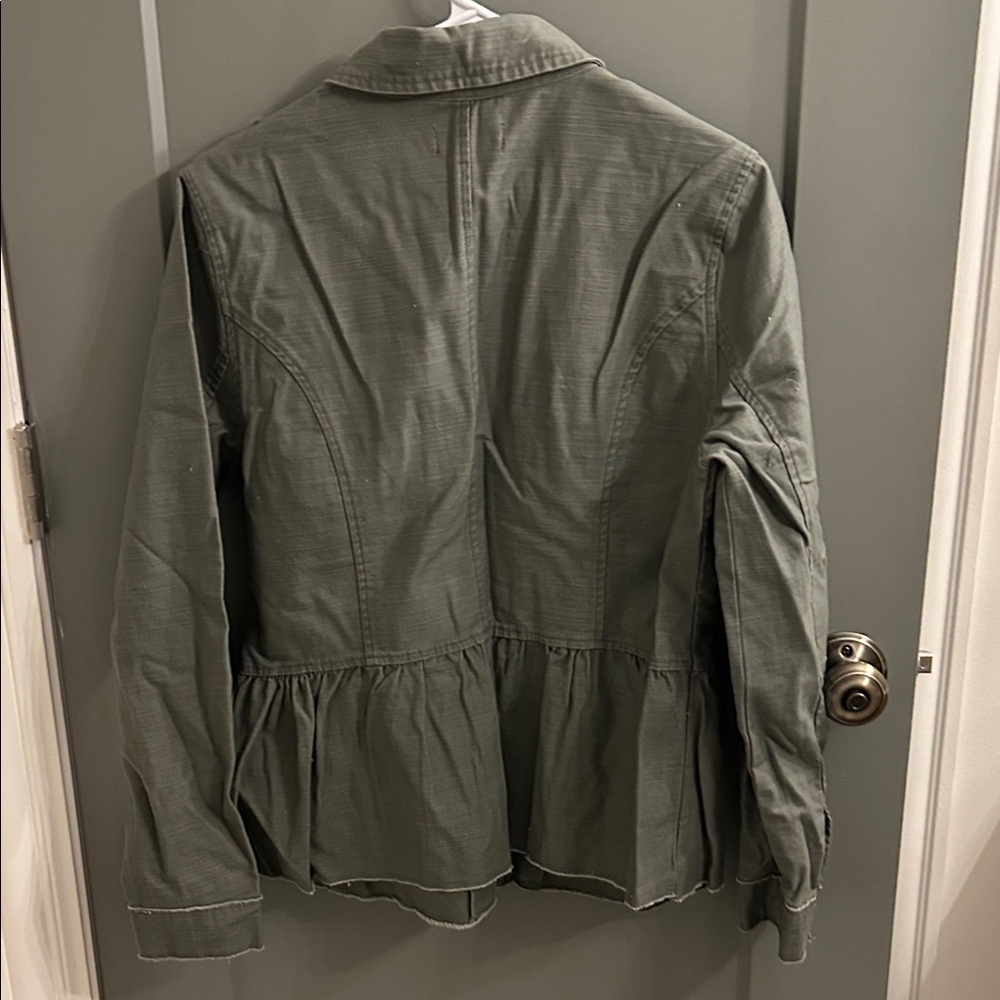 FRANCESCAS ANNA CAI Stylish Olive Utility Jacket SIZE M - Picture 5 of 5